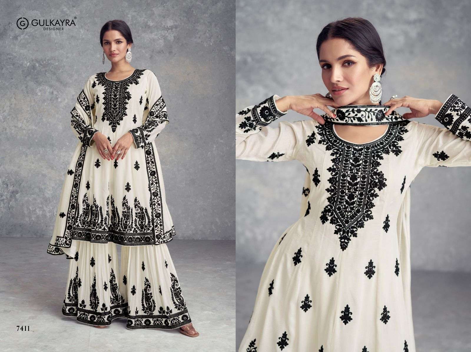 Gulkarya Farana Real Chinon Designer Salwar Kameez Wholesale catalog