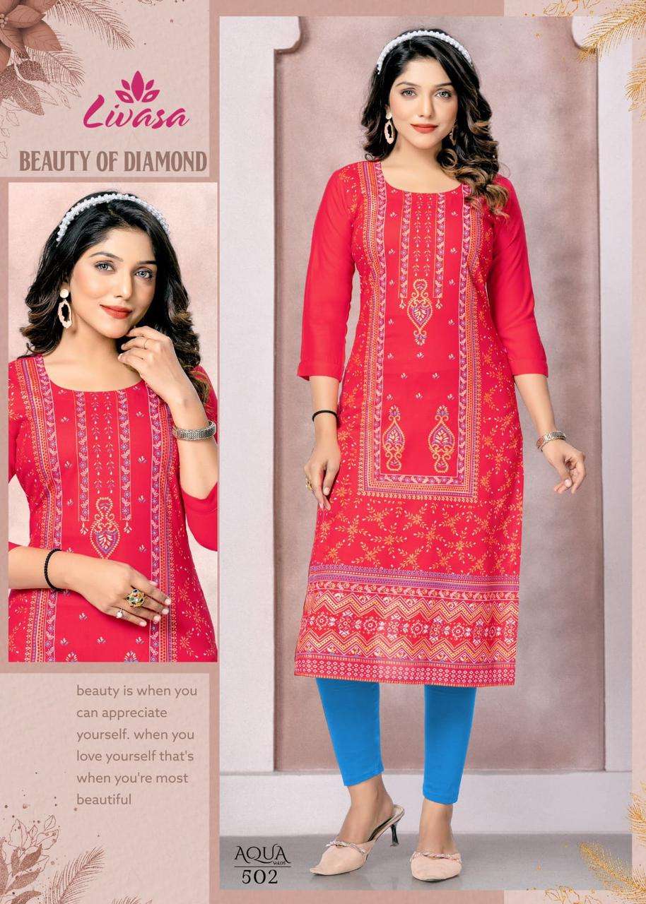 HIRWA AQUA vol -5 Kurti Wholesale catalog