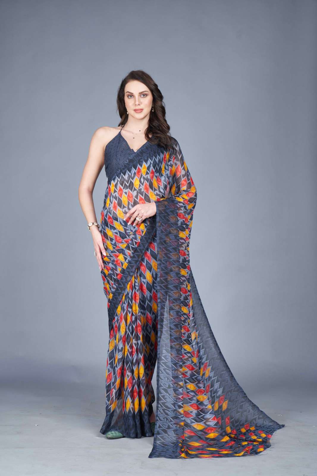 kaju katli 9006 Saree Wholesale catalog