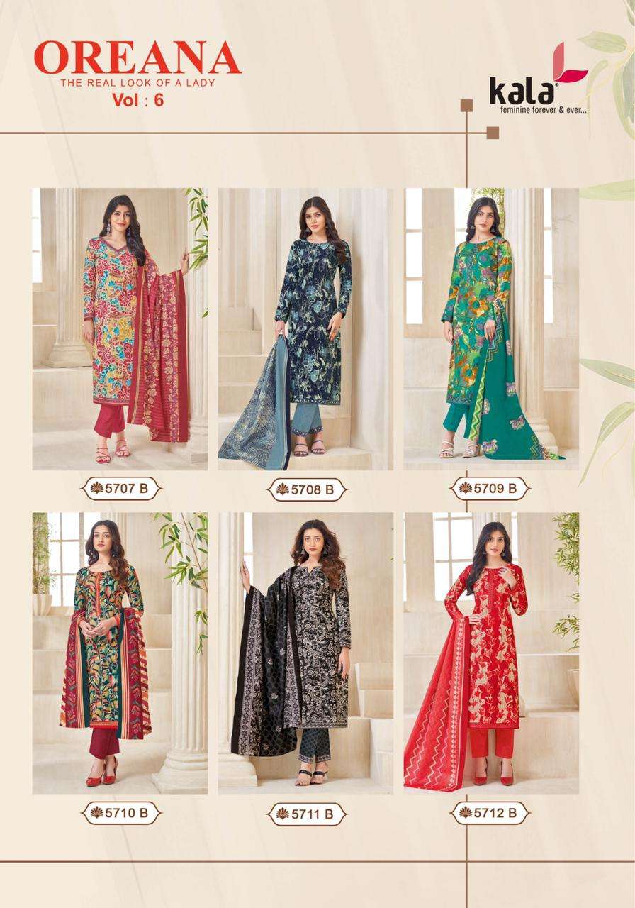 Kala Oreana Vol-6- Dress Material Wholesale Catalog