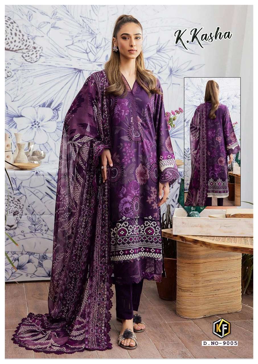 Keval K Kasha Vol-9 – Heavy Luxury Cotton Dress Material Wholesale Catalog