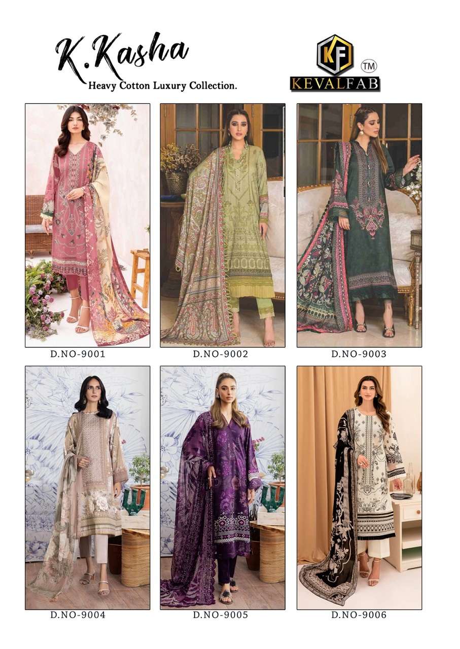 Keval K Kasha Vol-9 – Heavy Luxury Cotton Dress Material Wholesale Catalog