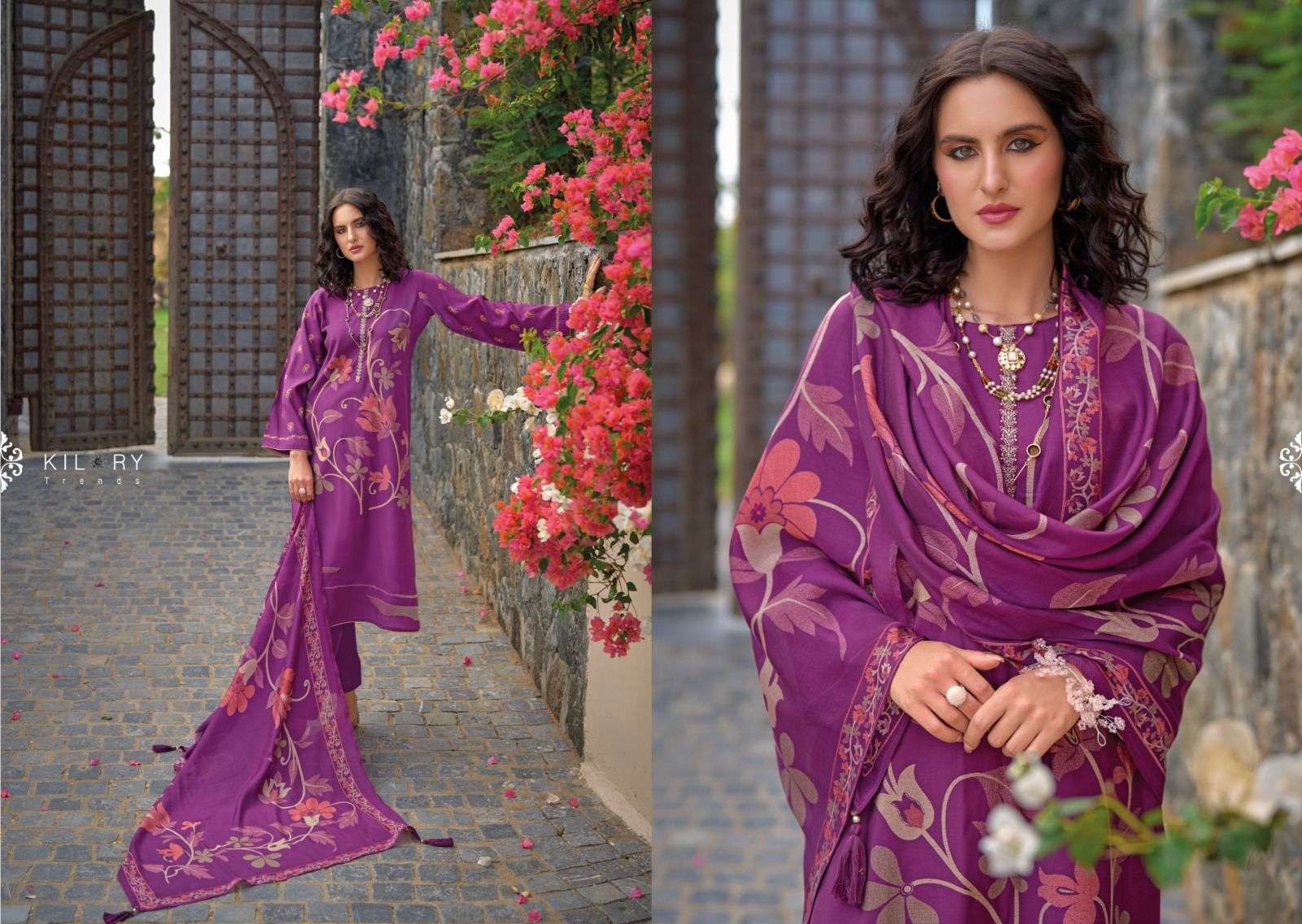 Kilory Zarina New Viscose Muslin Printed Salwar Kameez Wholesale catalog