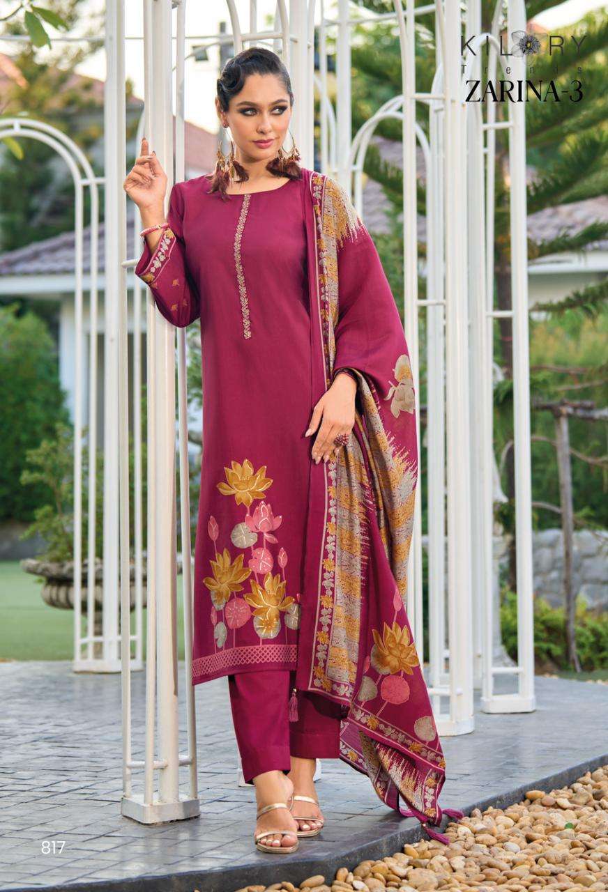 Kilory Zarina Vol 3 Dress Material Wholesale catalog