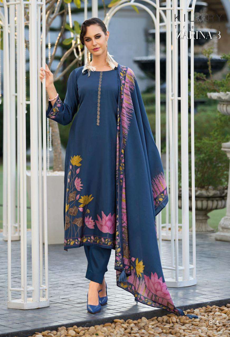 Kilory Zarina Vol 3 Dress Material Wholesale catalog