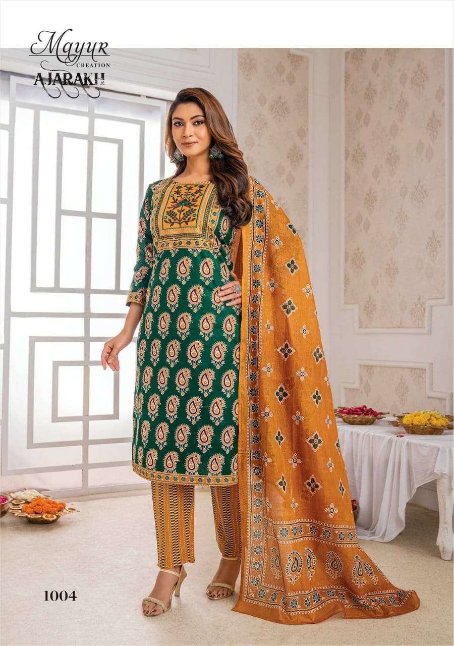 Mayur Ajarakh Vol-1- Kurti Pant With Dupatta Wholesale Catalog