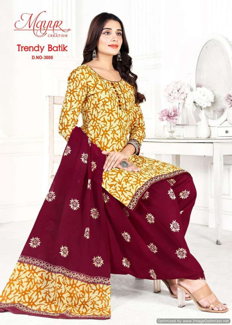 Mayur Trendy Batic Vol-3 – Dress Material - Wholesale Catalog