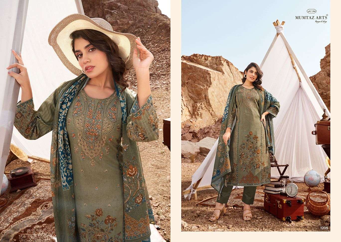 Mumtaz Ellena Karachi Lawn Designer Salwar Kameez Wholesale catalog
