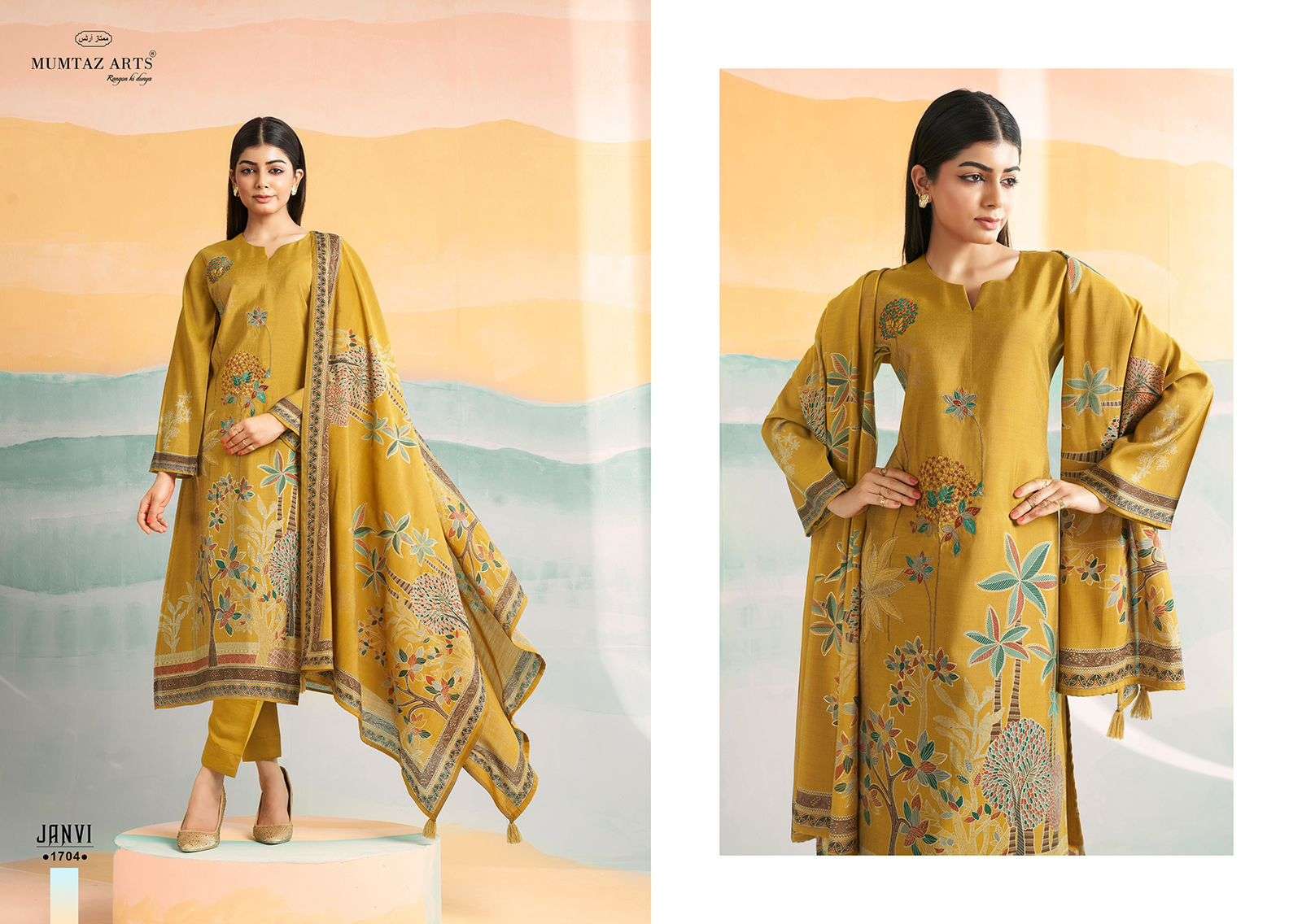 Mumtaz Janvi Vol 2 Muslin Digital Printed Dress Material Wholesale catalog
