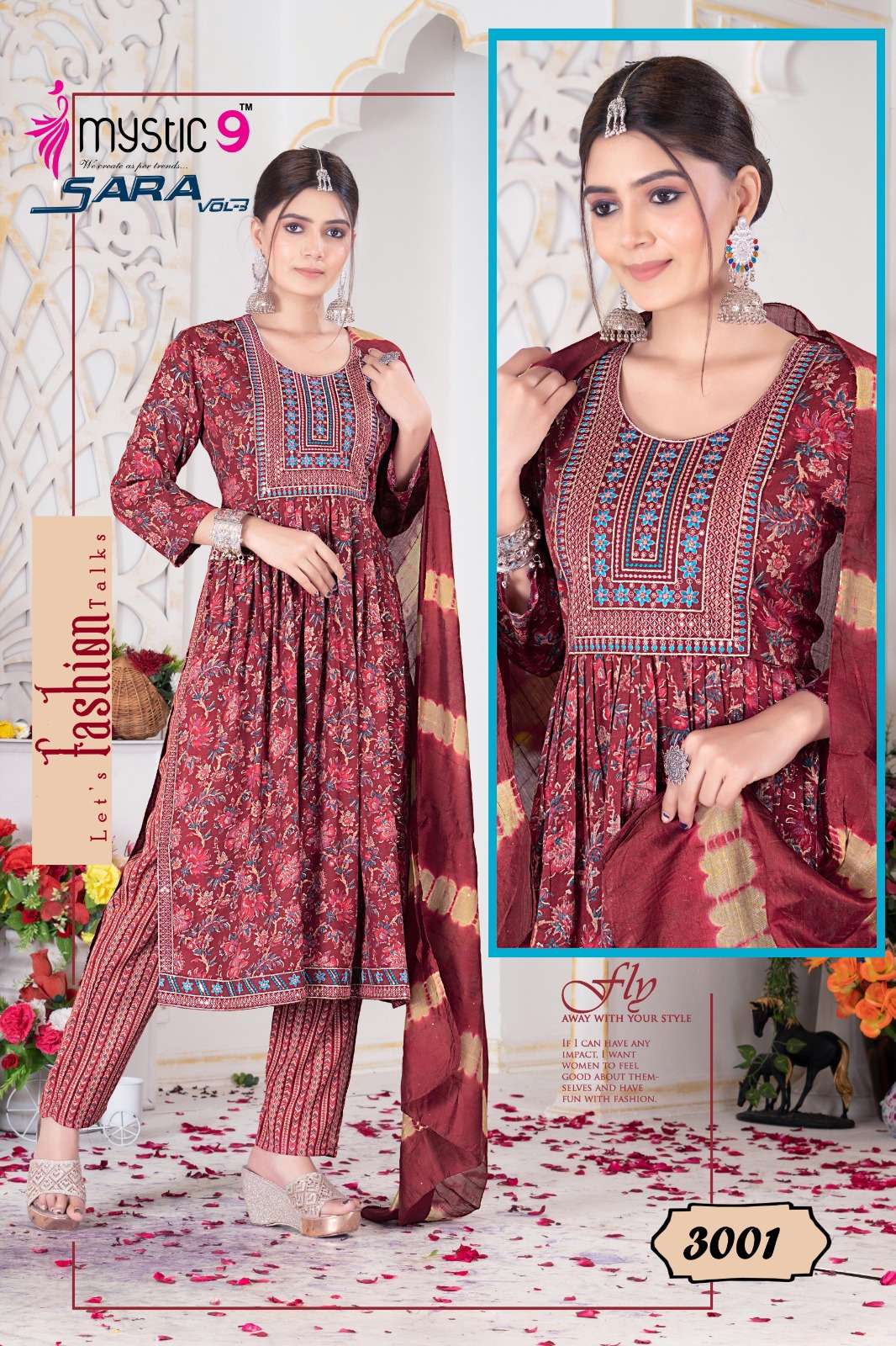 MYSTIC 9 SARA vol -3 Kurti Wholesale catalog