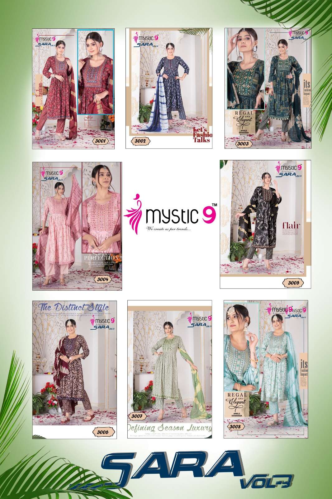 MYSTIC 9 SARA vol -3 Kurti Wholesale catalog