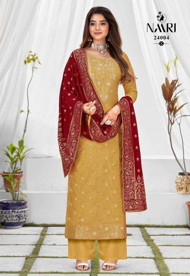 NAARI BENZ-3 MUSLIN JACARD Dress Materials Wholesale catalog