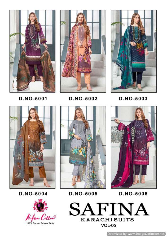 Nafisa Safina Vol-5 – Dress Material -Wholesale Catalog
