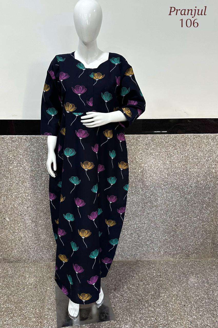 Pranjul Purvi Nighty Vol-1 – With Long Sleeves Wholesale Catalog