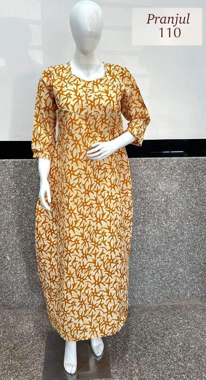 Pranjul Purvi Nighty Vol-1 – With Long Sleeves Wholesale Catalog