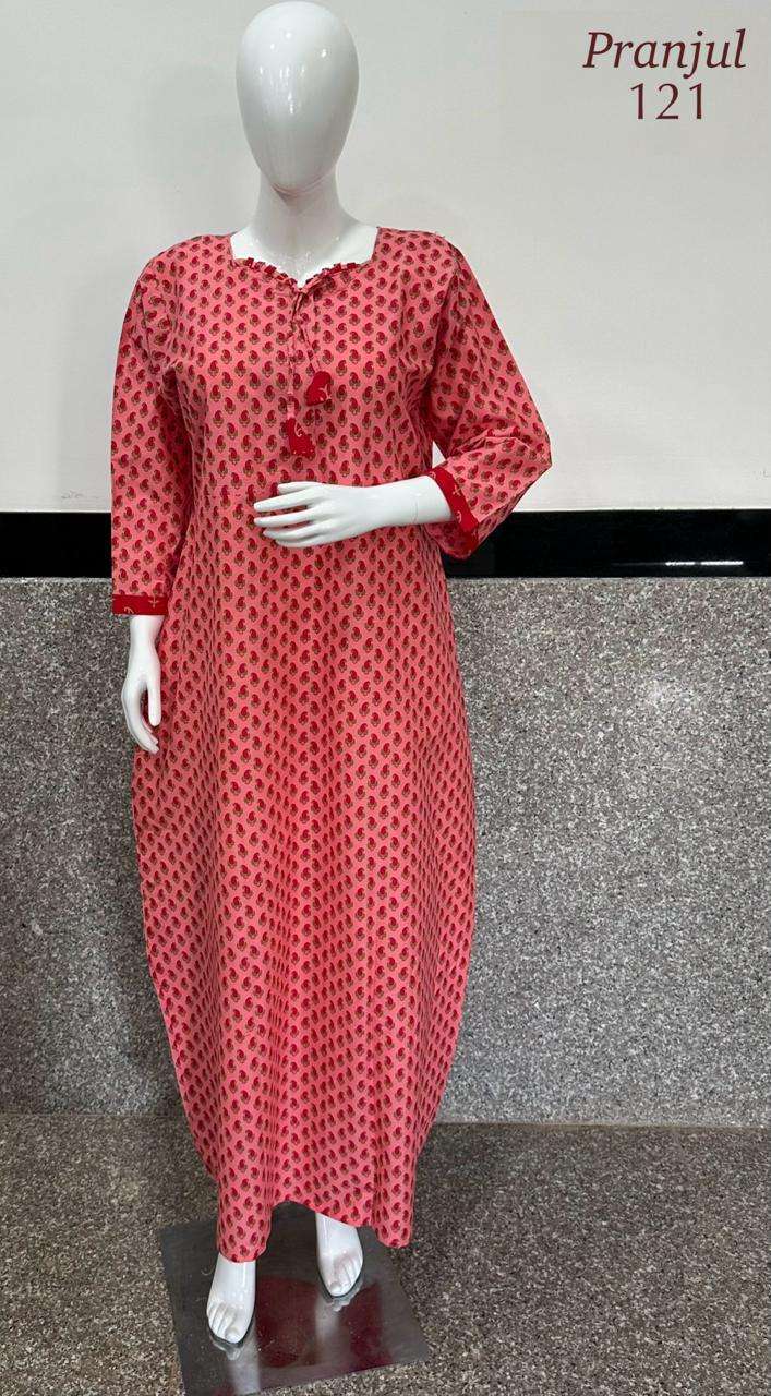 Pranjul Purvi Nighty Vol-1 – With Long Sleeves Wholesale Catalog