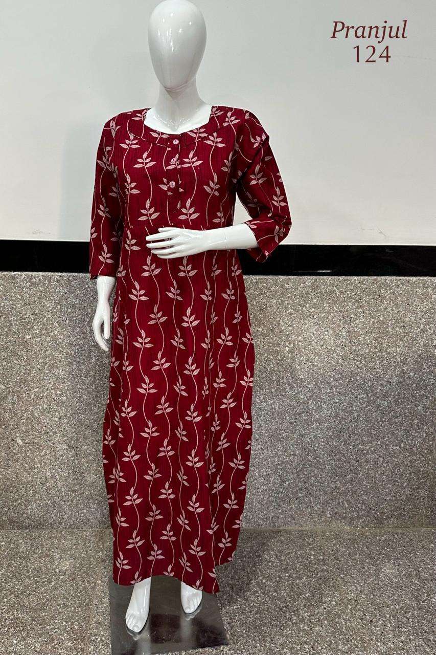 Pranjul Purvi Nighty Vol-1 – With Long Sleeves Wholesale Catalog
