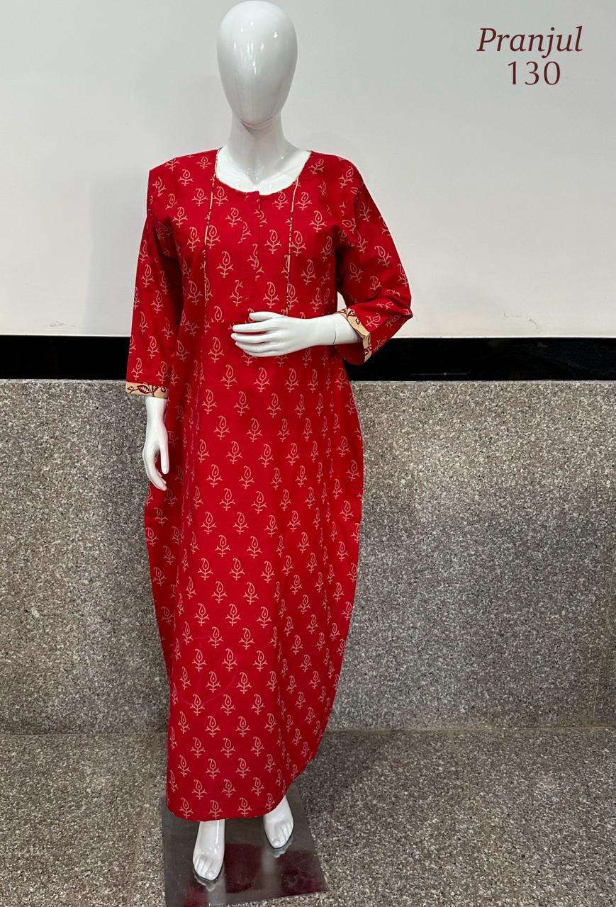 Pranjul Purvi Nighty Vol-1 – With Long Sleeves Wholesale Catalog
