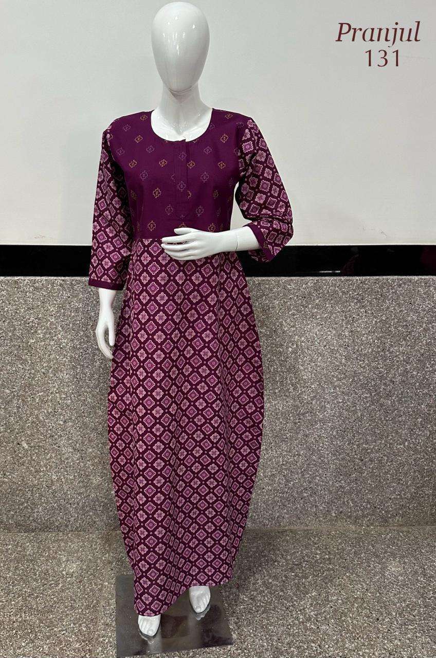 Pranjul Purvi Nighty Vol-1 – With Long Sleeves Wholesale Catalog