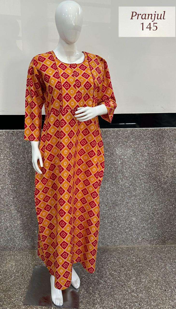 Pranjul Purvi Nighty Vol-1 – With Long Sleeves Wholesale Catalog