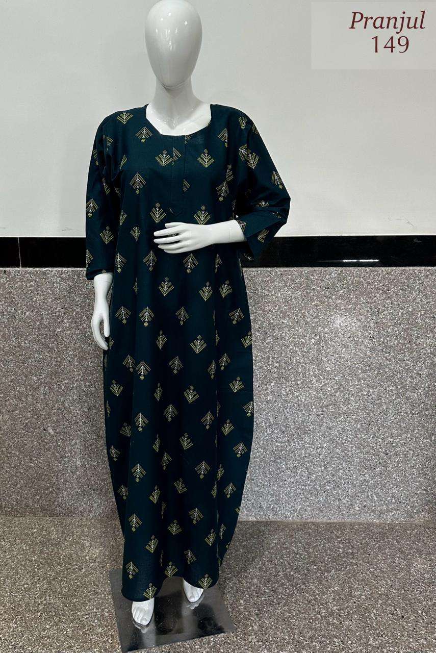 Pranjul Purvi Nighty Vol-1 – With Long Sleeves Wholesale Catalog