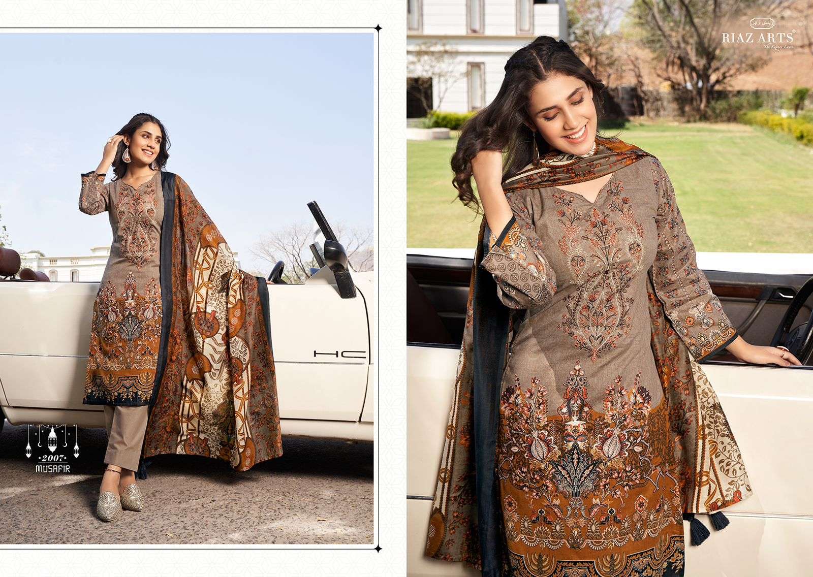 Riaz Arts Musafir Lawn Digital Printed Dress Material Wholesale catalog