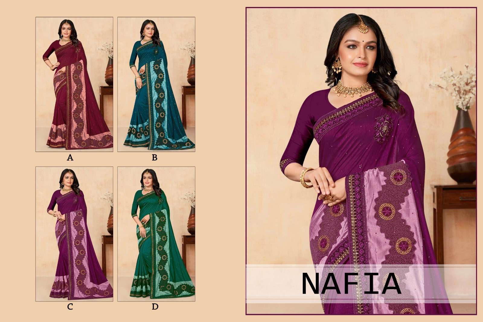 Ronisha Nafia Saree Wholesale catalog