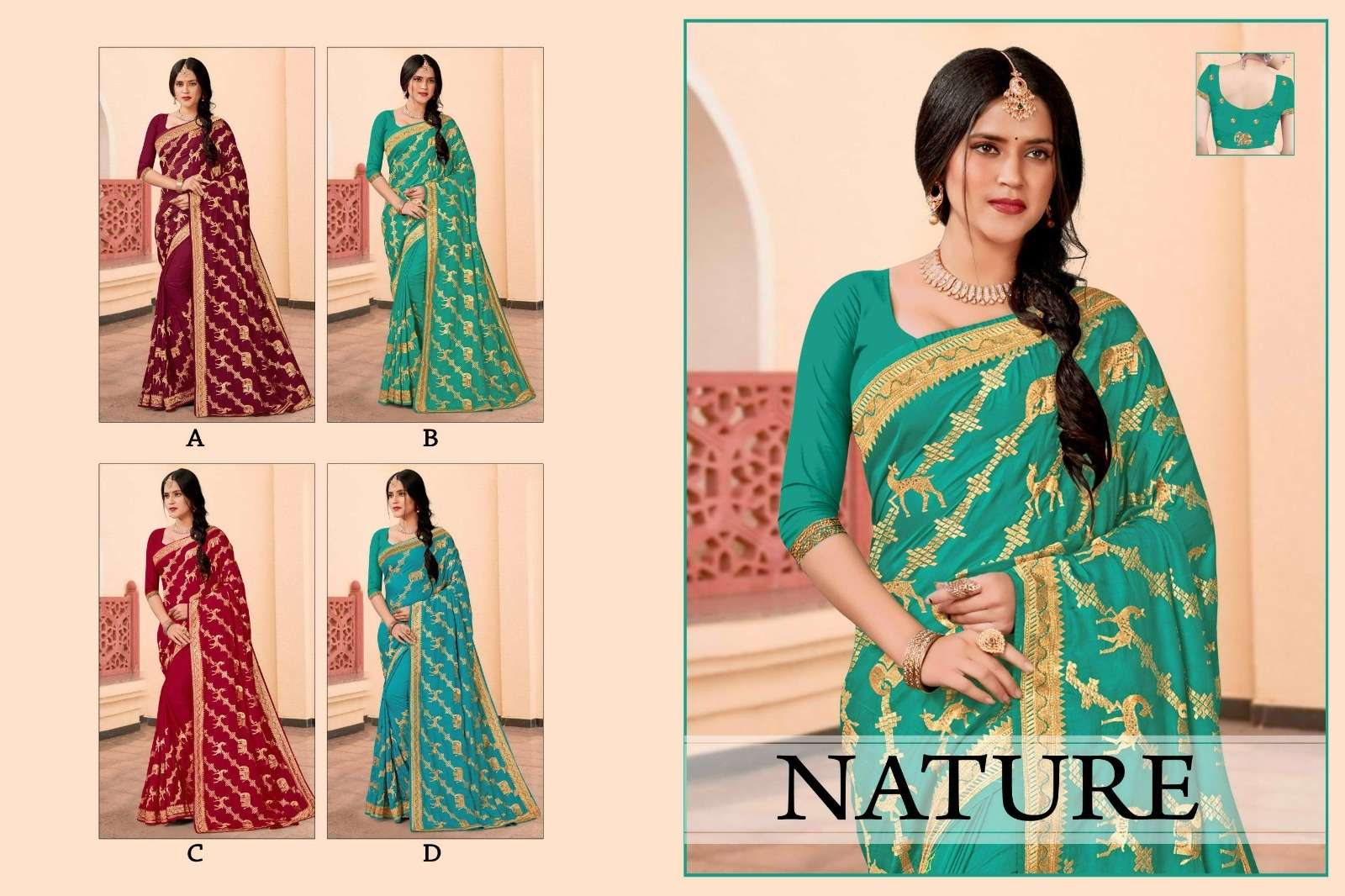 Ronisha Nature Saree Wholesale catalog