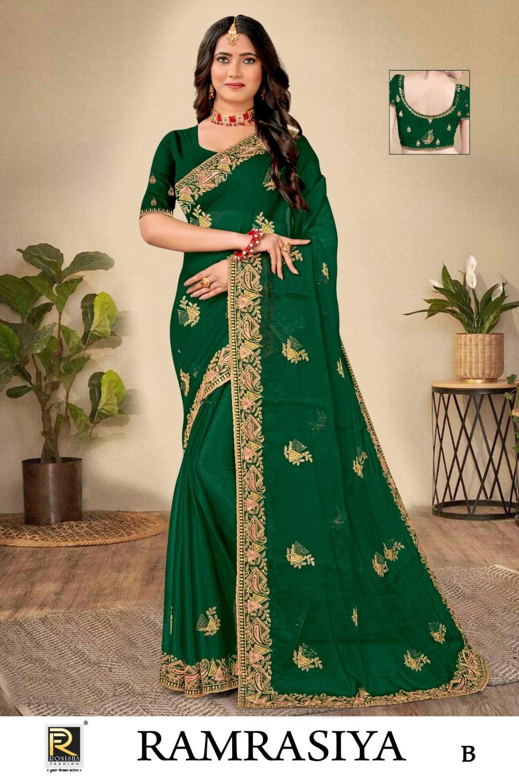 Ronisha Ram rasiya Saree Wholesale catalog
