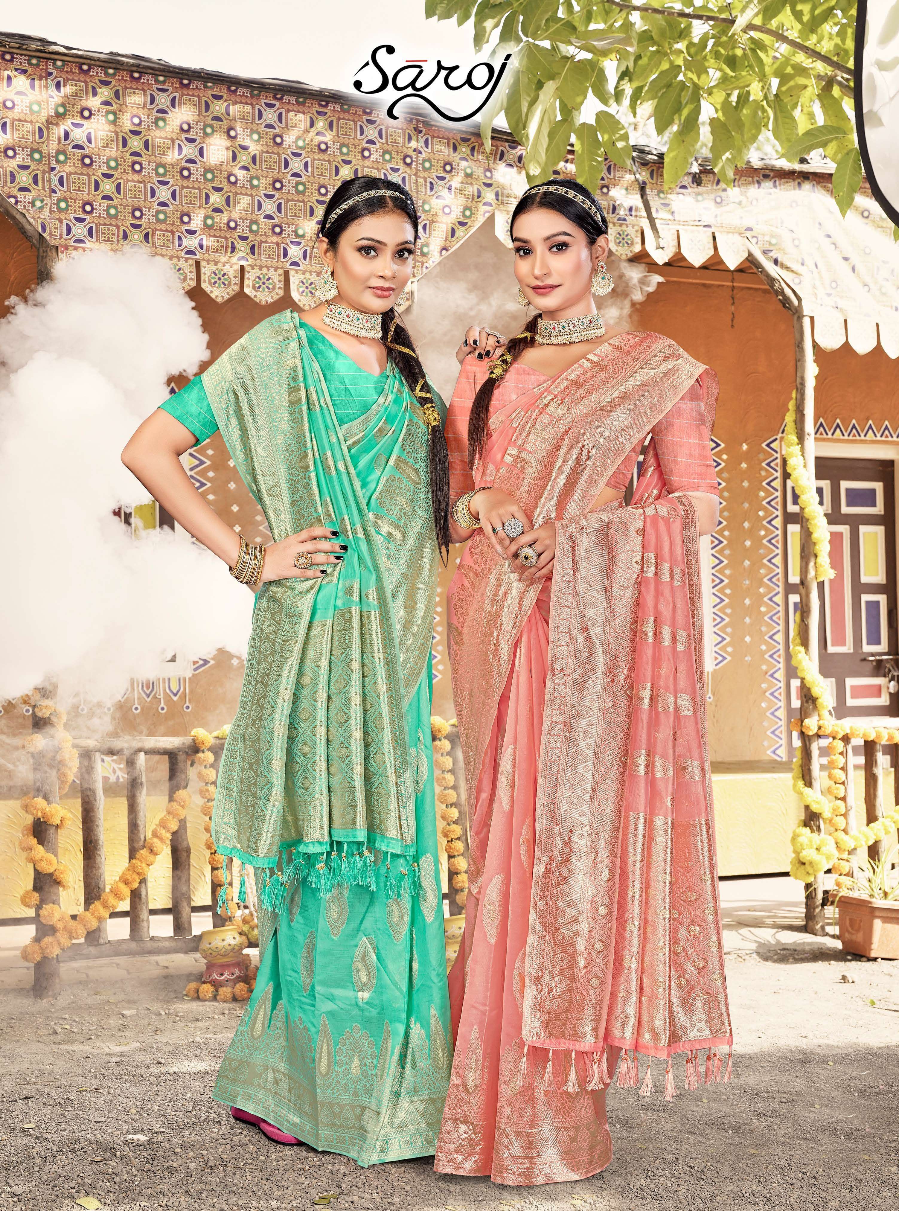 Saroj  Mayshaa Vol - 1 Soft silk Saree Wholesale catalog    