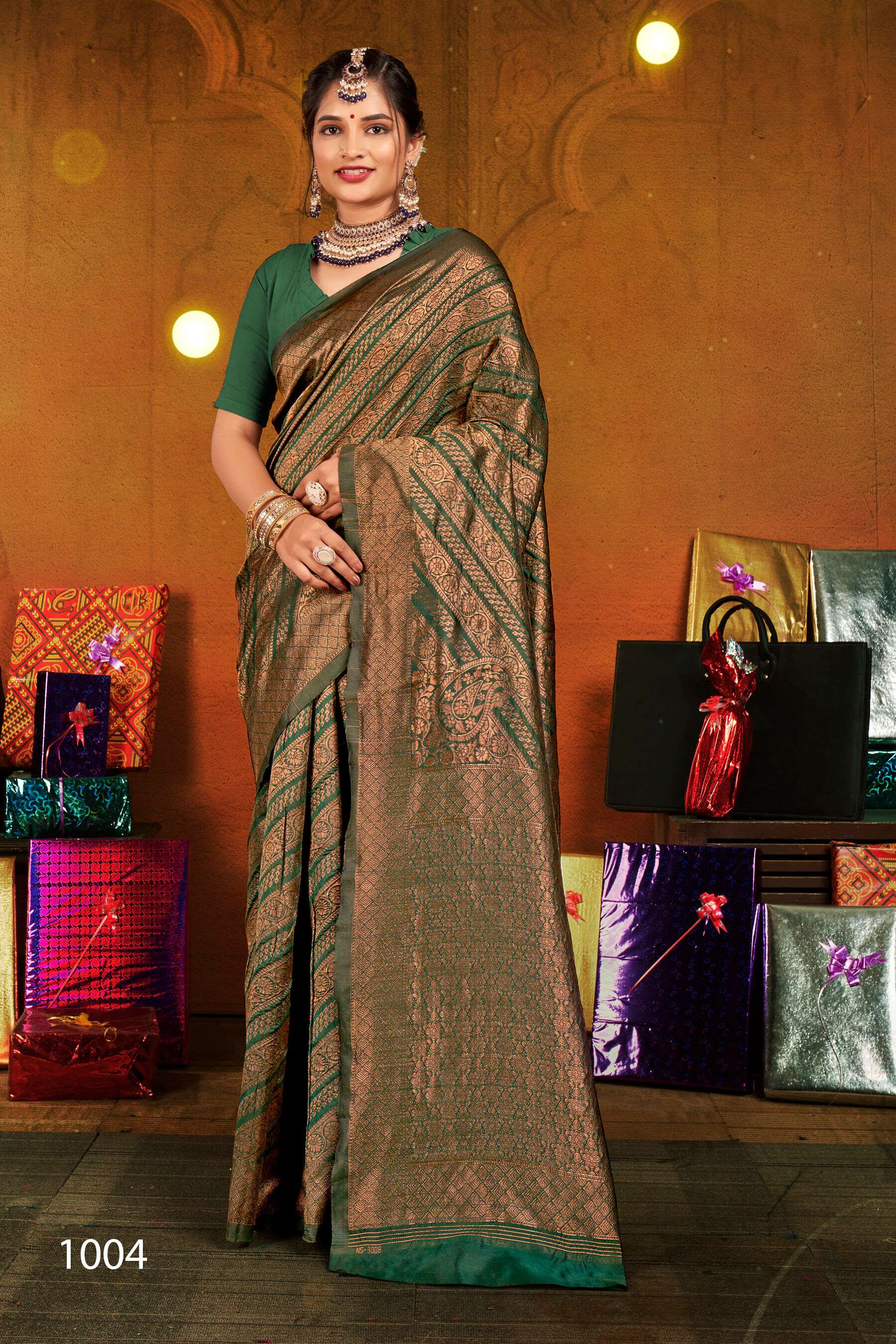 Saroj  Shezaadi Vol - 4 Soft lichi silk  Saree Wholesale catalog    