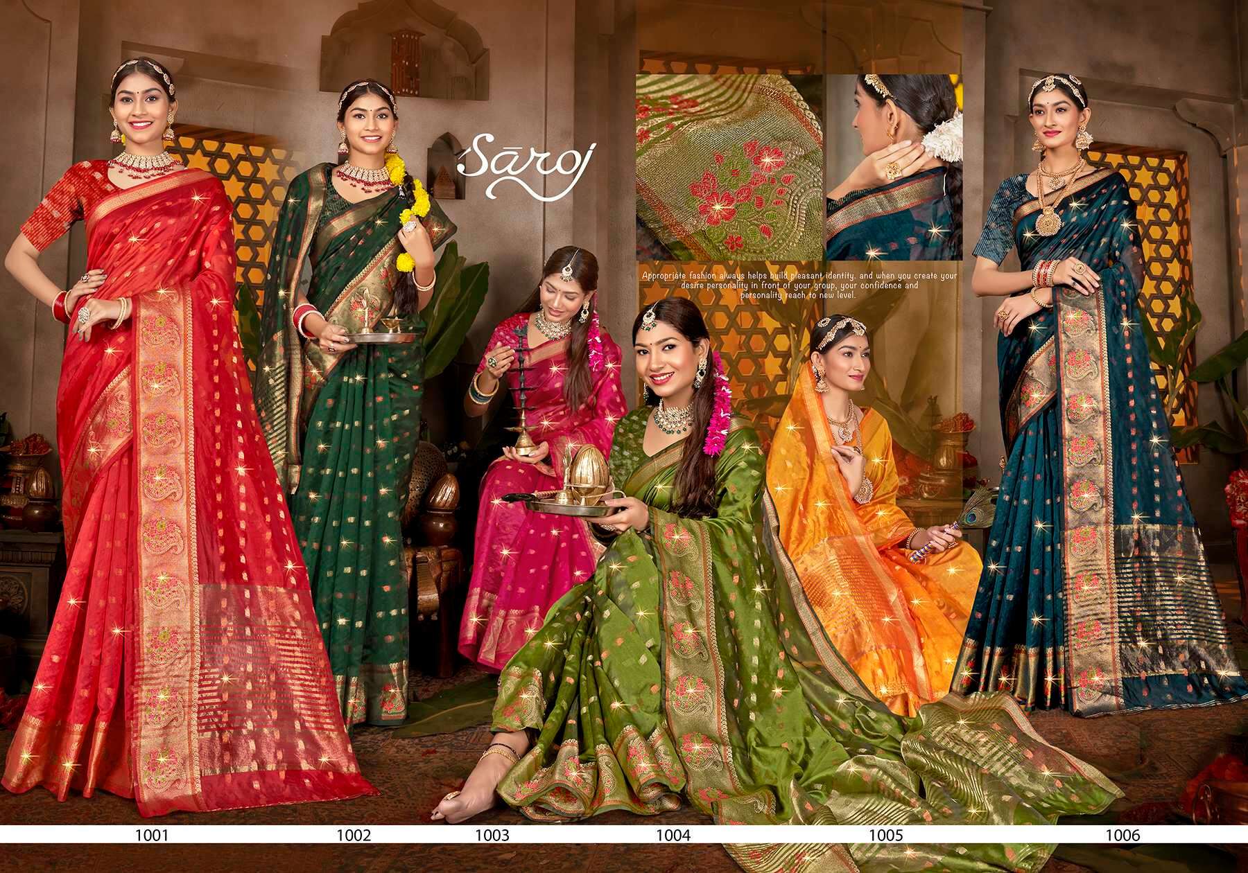 Saroj  Sonakshi vol.2 organza silk saree Saree Wholesale catalog    
