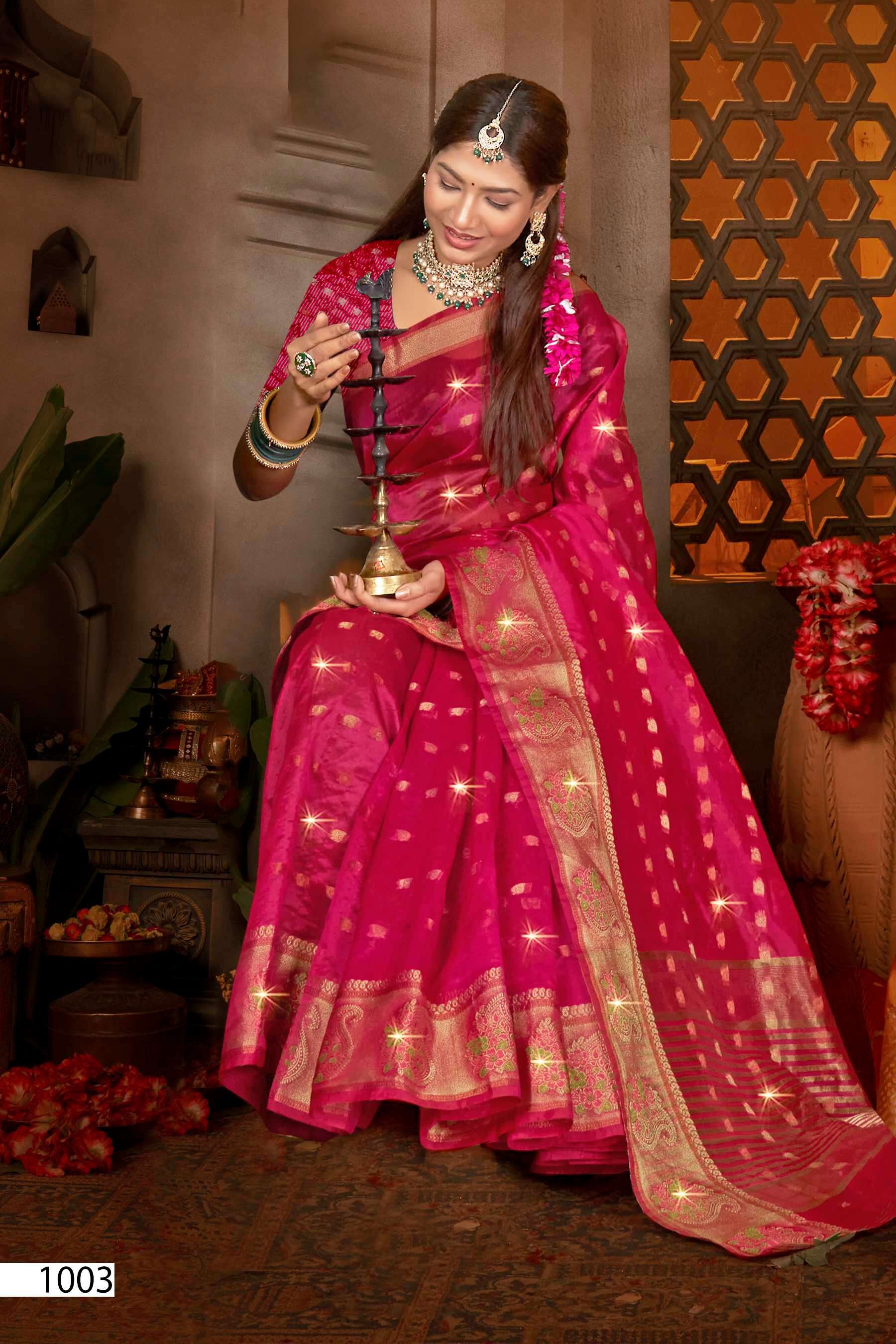 Saroj  Sonakshi vol.2 organza silk saree Saree Wholesale catalog    