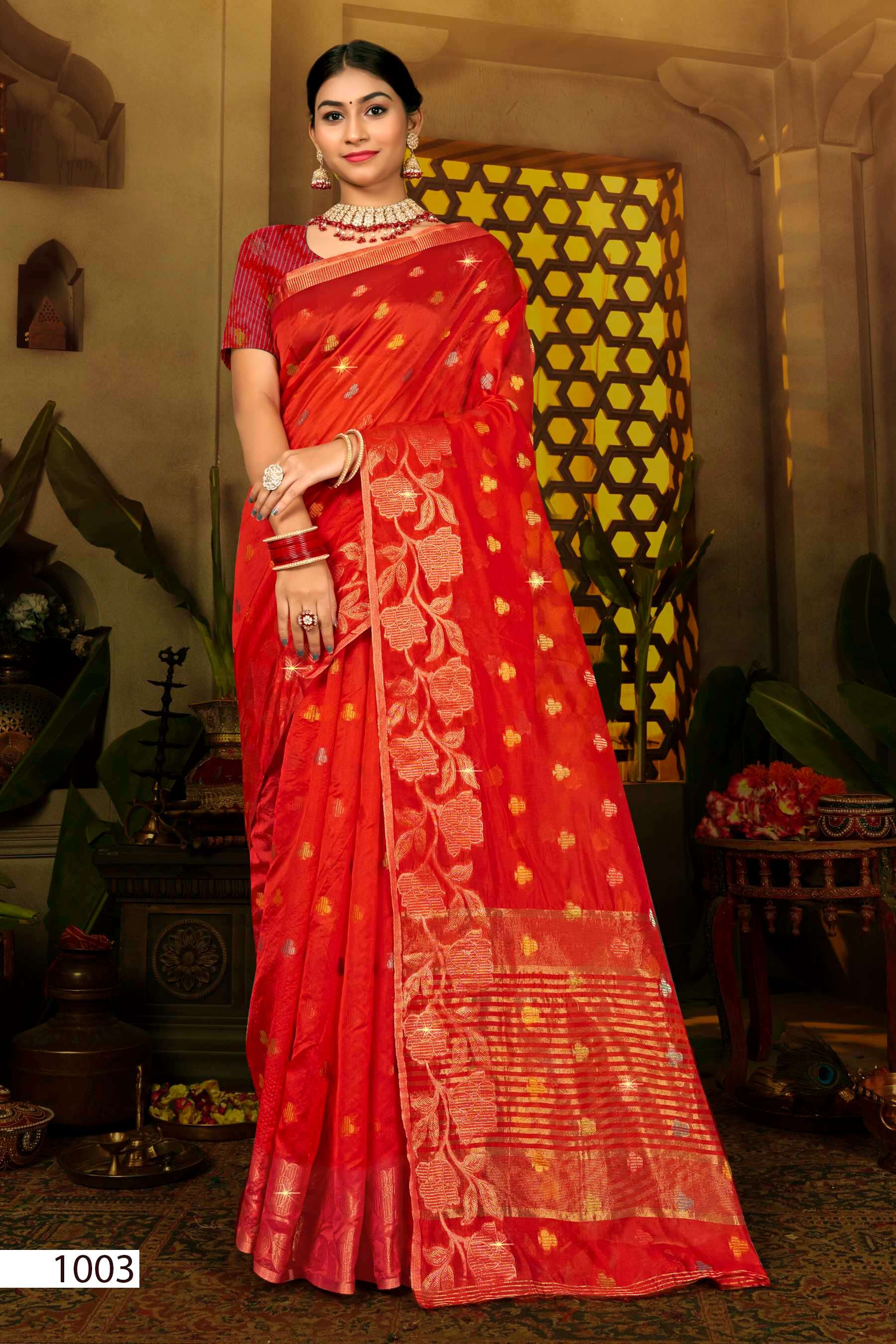 Saroj  Sonakshi  Vol - 3 Soft Organza silk Saree Wholesale catalog    