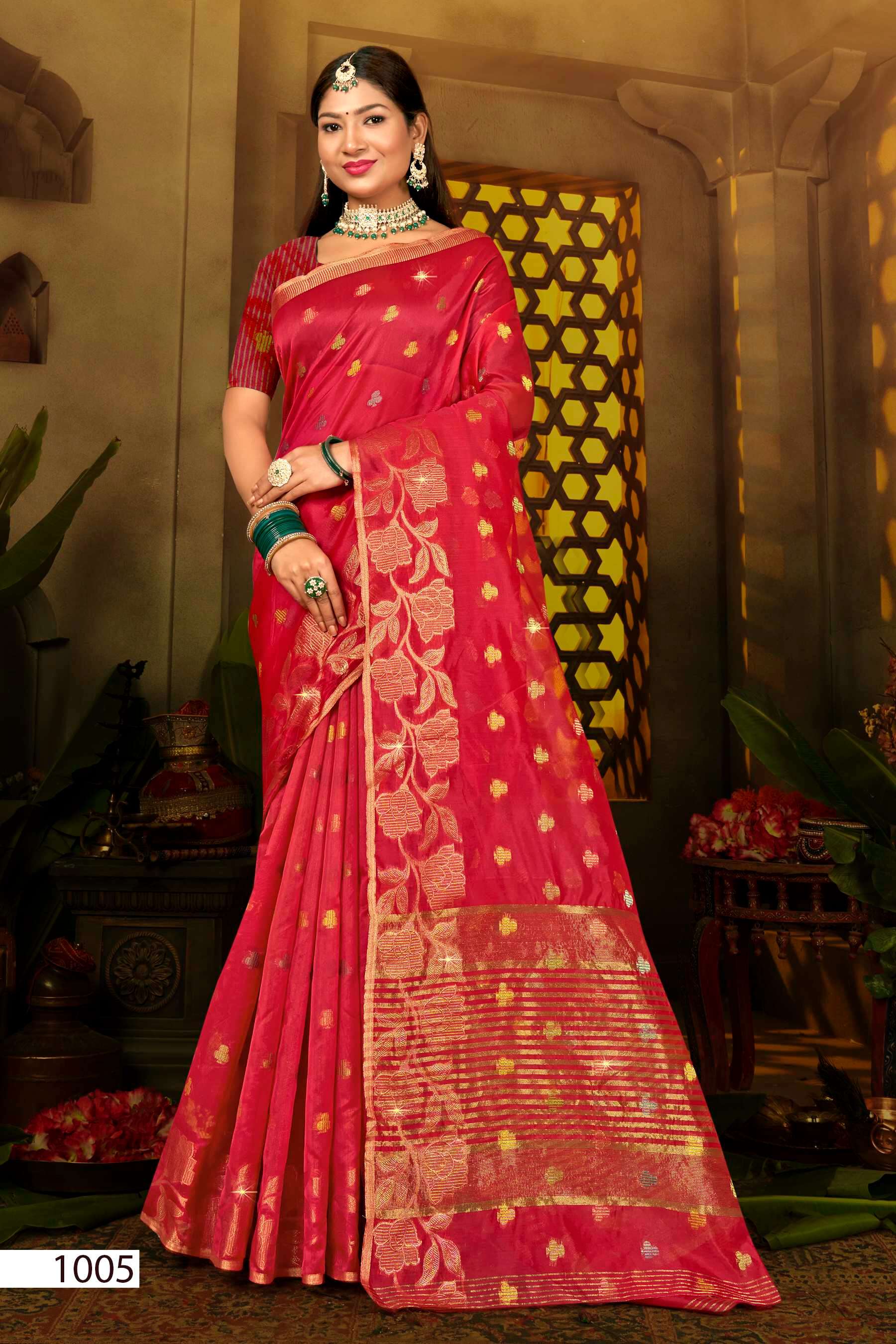 Saroj  Sonakshi  Vol - 3 Soft Organza silk Saree Wholesale catalog    
