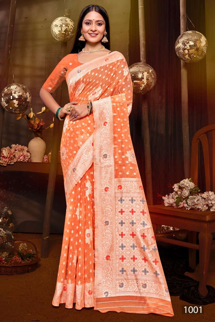 Saroj Tejaswani cotton vol.4 soft cotton weaving saree Wholesale catalog    