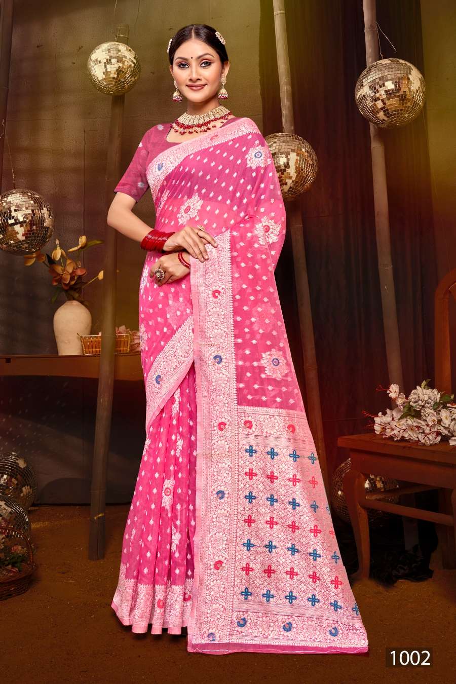 Saroj Tejaswani cotton vol.4 soft cotton weaving saree Wholesale catalog    