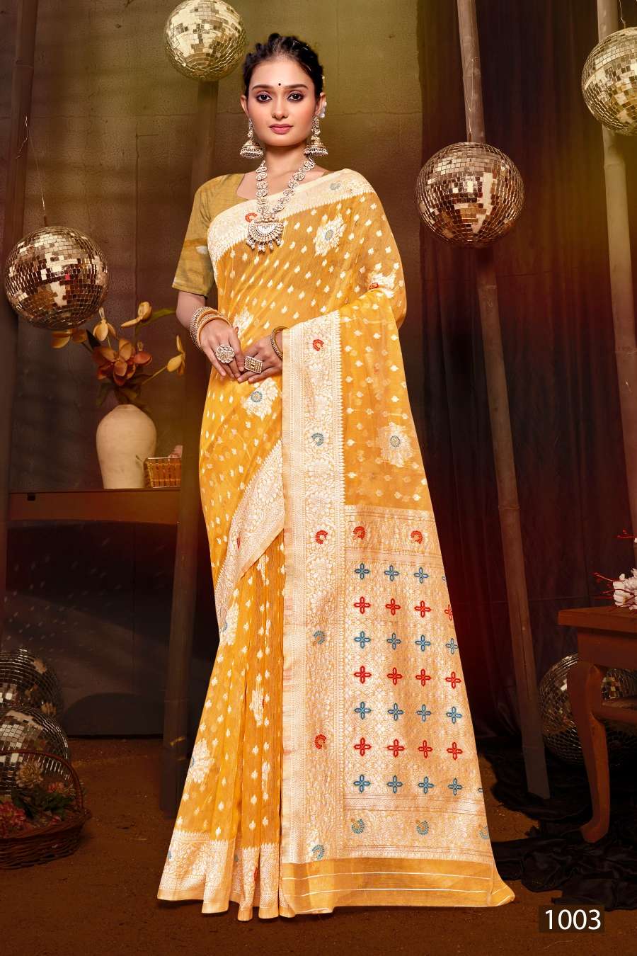 Saroj Tejaswani cotton vol.4 soft cotton weaving saree Wholesale catalog    