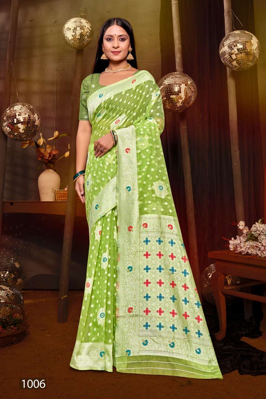 Saroj Tejaswani cotton vol.4 soft cotton weaving saree Wholesale catalog    