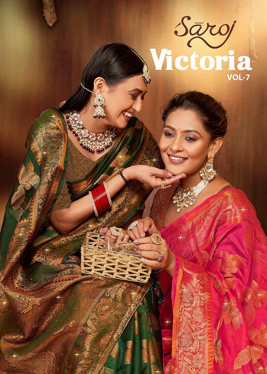 Saroj  Victoria vol.7 Soft organza saree Saree Wholesale catalog    
