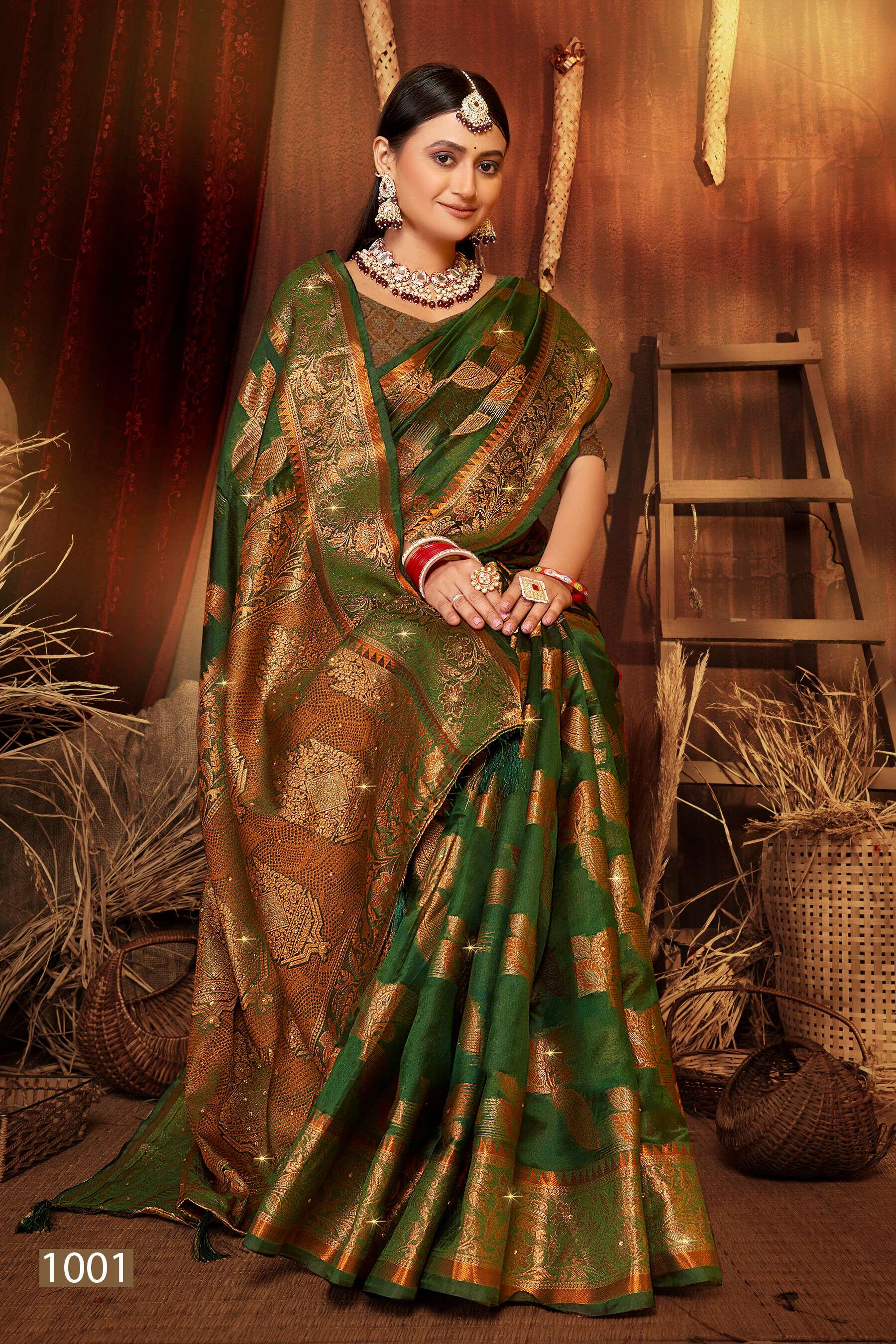 Saroj  Victoria vol.7 Soft organza saree Saree Wholesale catalog    