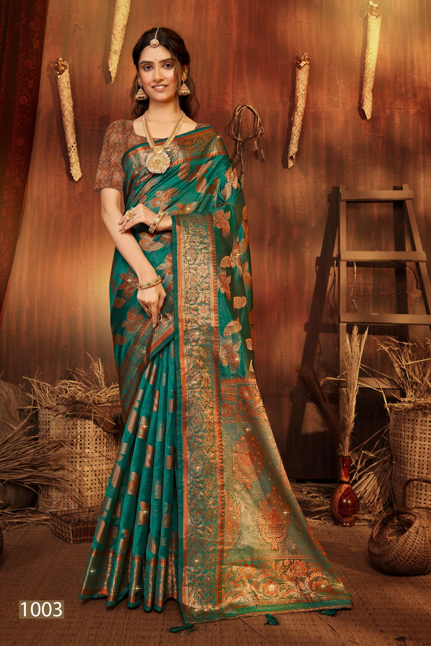 Saroj  Victoria vol.7 Soft organza saree Saree Wholesale catalog    