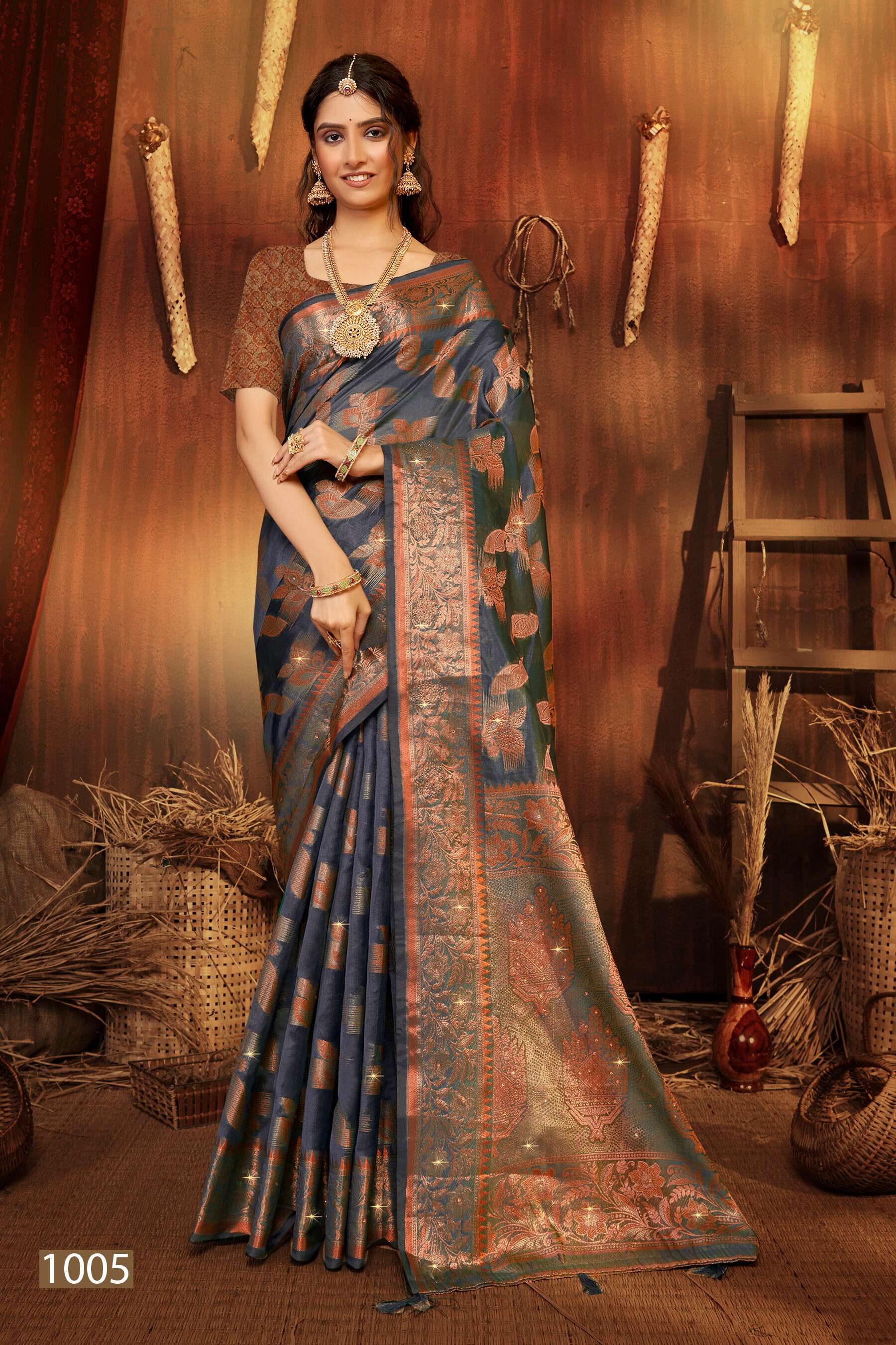 Saroj  Victoria vol.7 Soft organza saree Saree Wholesale catalog    