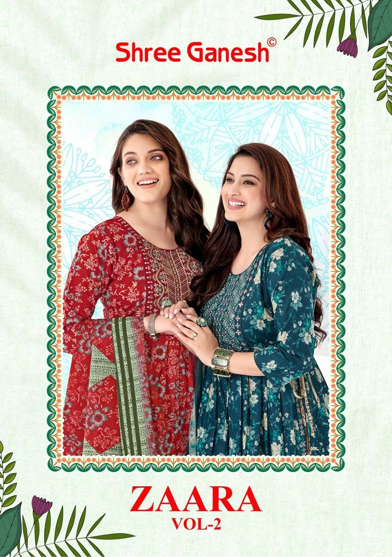 Shree Ganesh Zaara Vol-2 – Nyra Cut Kurti Pant With Dupatta Wholesale Catalog