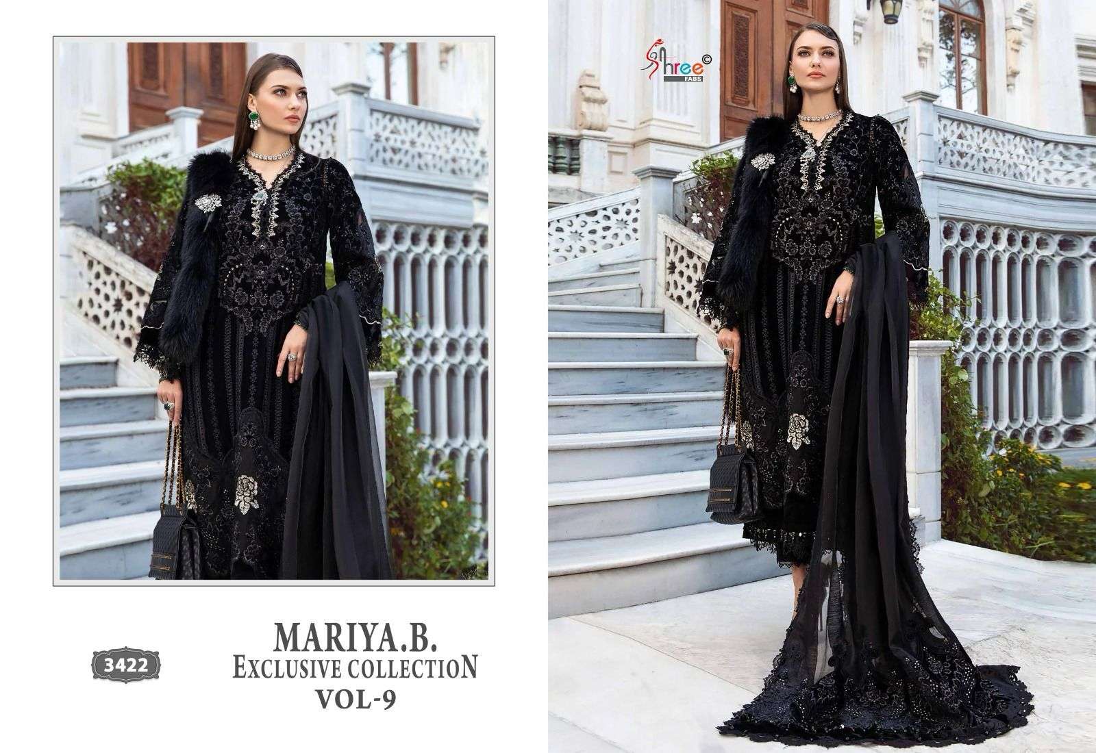 Shree Mariya B Vol 9 Cotton Dupatta Pakistani Suits Wholesale catalog