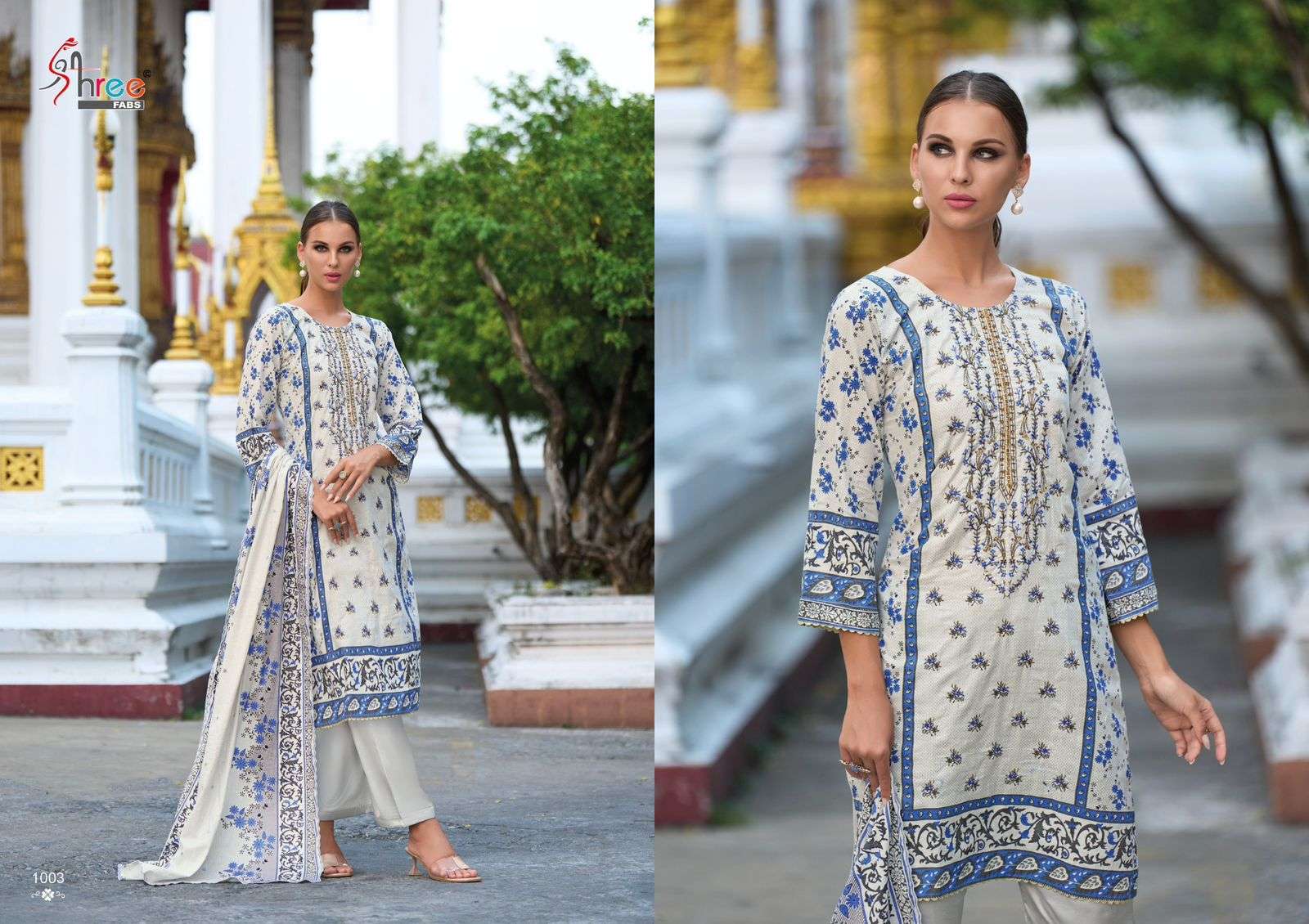 Shree Riwayat Premium Cotton Dupatta Salwar Kameez Wholesale catalog