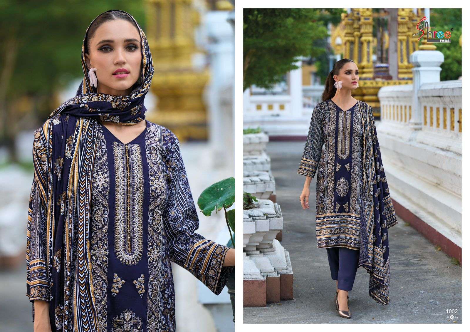 Shree Riwayat Premium Cotton Dupatta Salwar Kameez Wholesale catalog