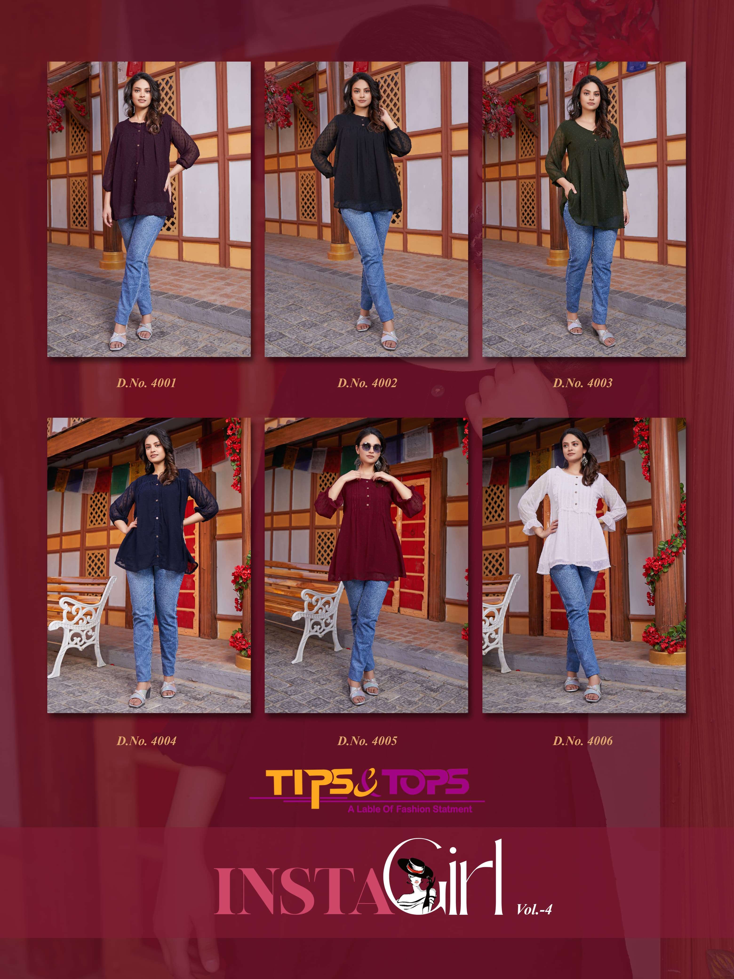 TIPS & TOPS INSTAGIRL Vol 04 Kurti Wholesale catalog