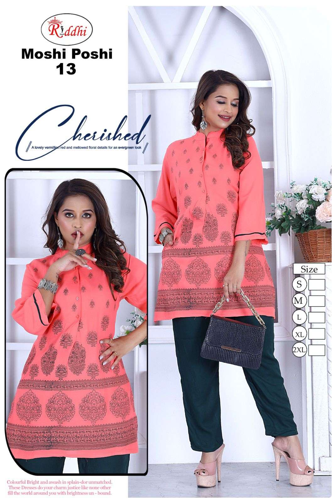 TRENDY RIDDHI MOSHI POSHI Kurti Wholesale catalog
