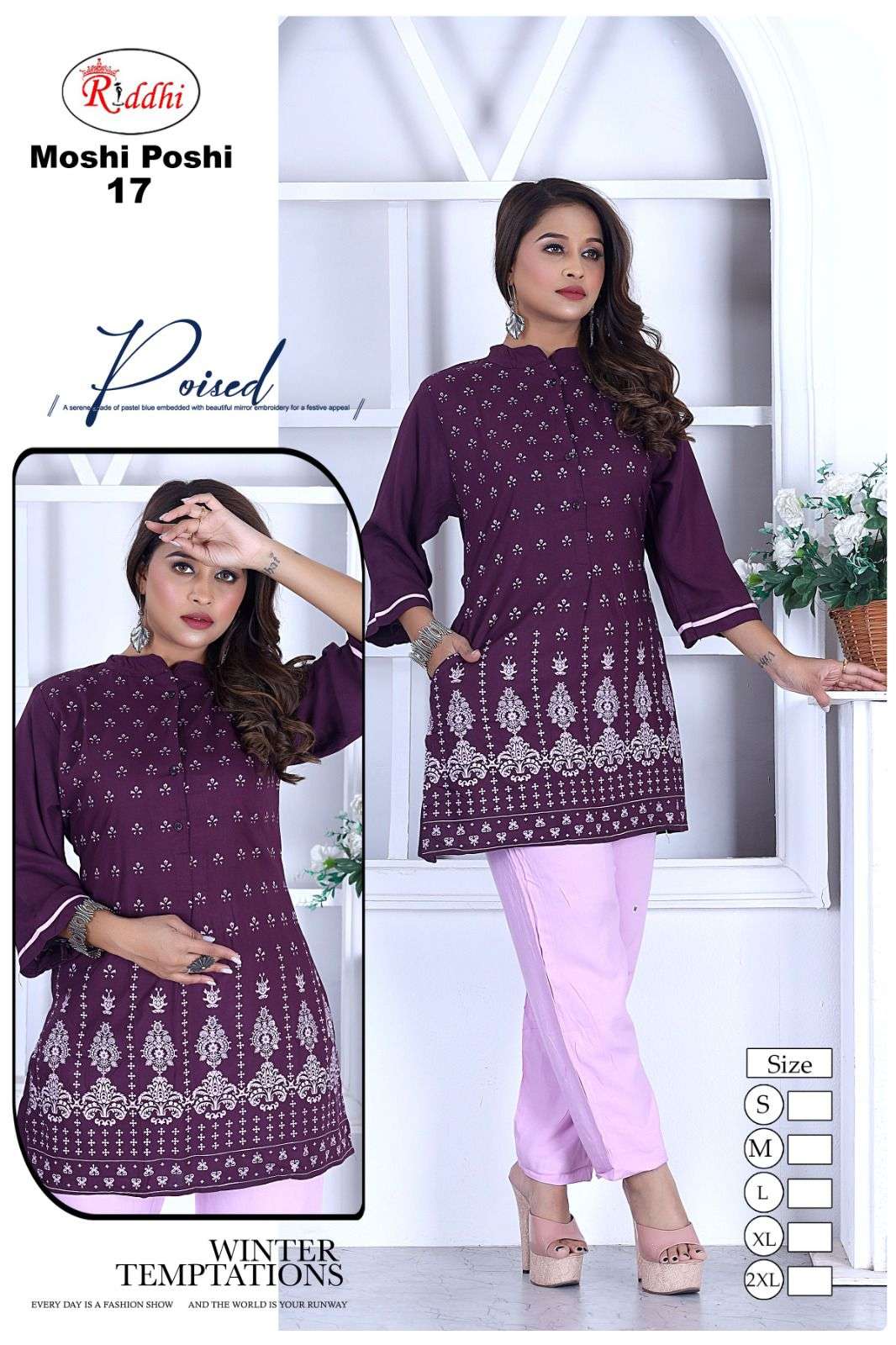 TRENDY RIDDHI MOSHI POSHI Kurti Wholesale catalog